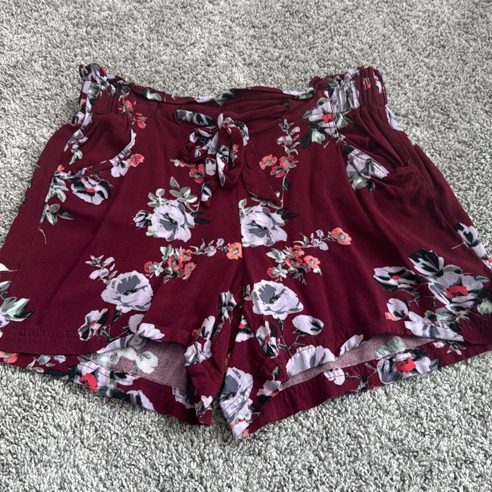 Maurices Printed Paper Bag Shorts